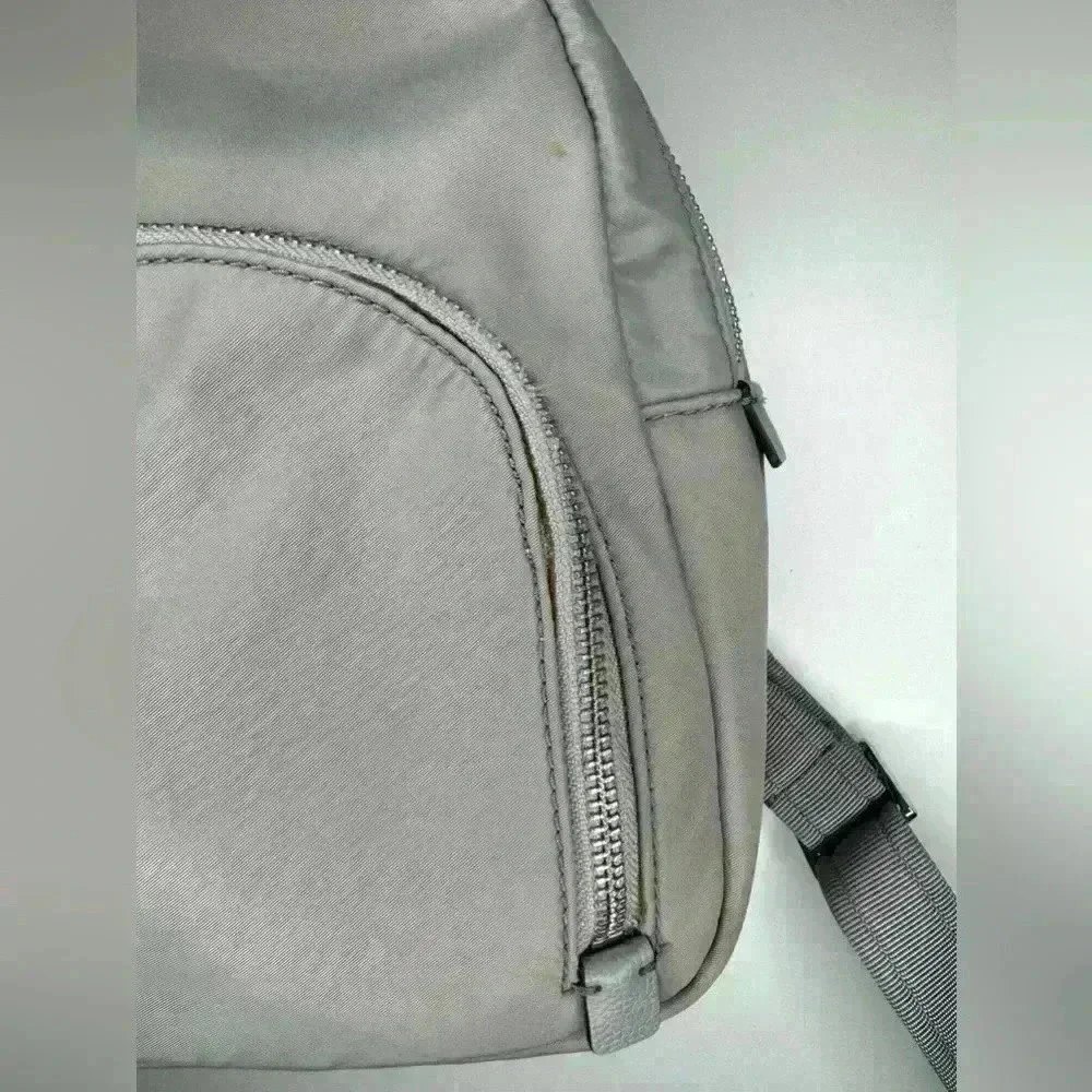 Kate Spade Dawn Medium Nylon Backpack Soft Taupe WKRU5913 Grey
